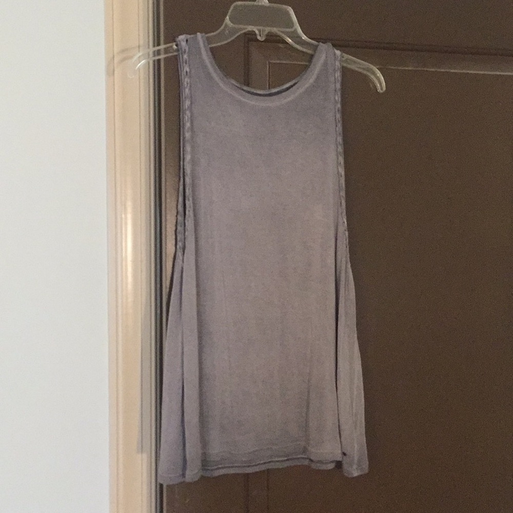 SOFT HIGH NECK BRAIDED SLEEVES TANK TOP